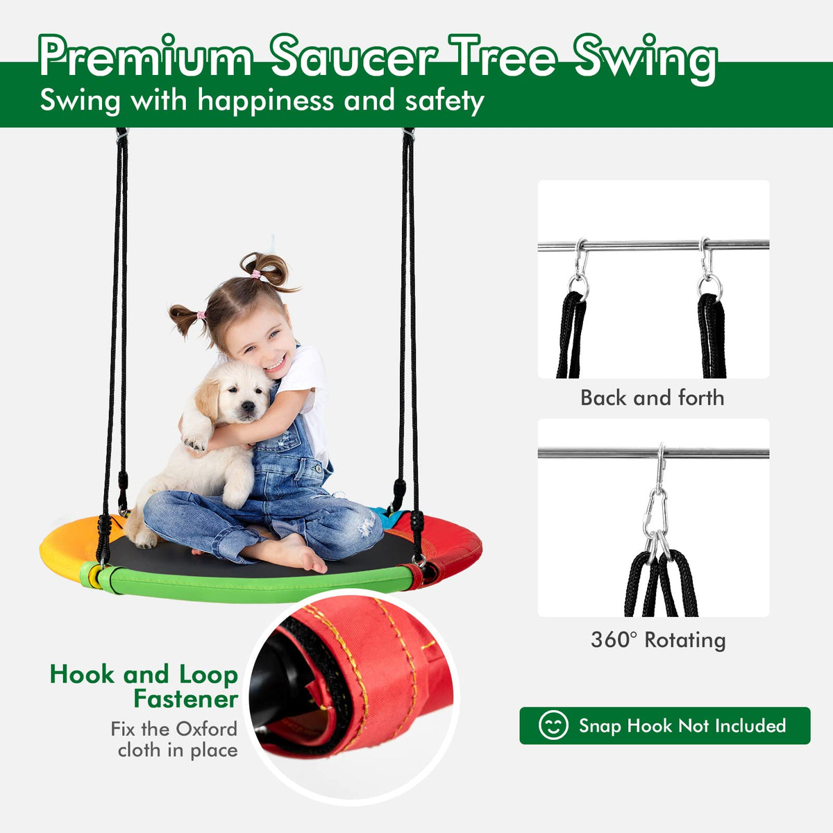Honey Joy ground stakes secure the stand for safer outdoor installation