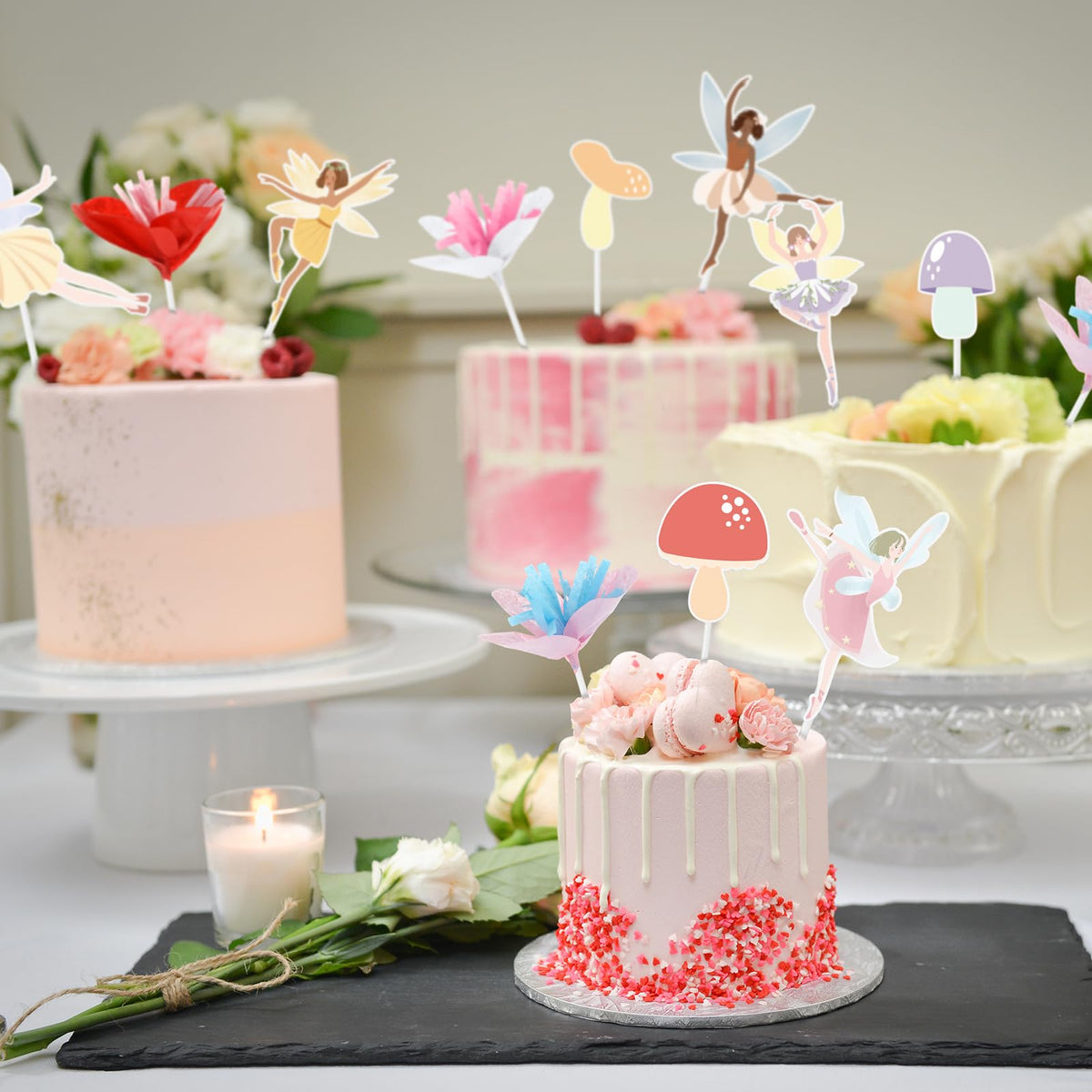 Honeydak napkins bring soft floral accents to tables.
