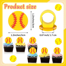 Honeydak 48-pack softball cupcake rings showcased for event prep