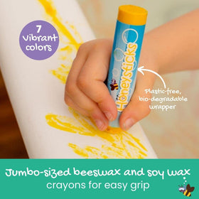 Eco-friendly tin packaging keeps crayons tidy and ready for gifting.