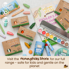 Gift-ready Honeysticks bath set appeals to parents seeking safe, creative bath toys.