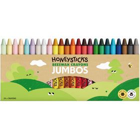Honeysticks Jumbo Crayons 24-pack pack shot for easy toddler art projects