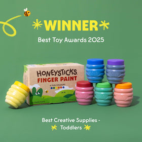 Honeysticks thick creamy finger paint texture offers easy control for little fingers