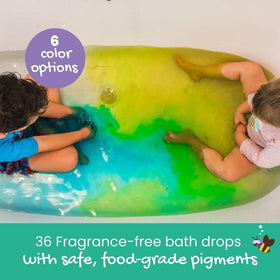 Washable colors wipe away with a warm cloth after bath.