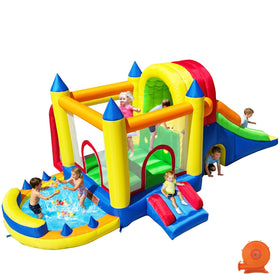 Hongcoral inflatable bounce house 8-in-1 setup ready for active indoor and outdoor play.