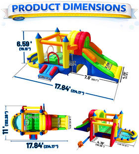 Hongcoral bounce house inflates quickly and stores easily after play.