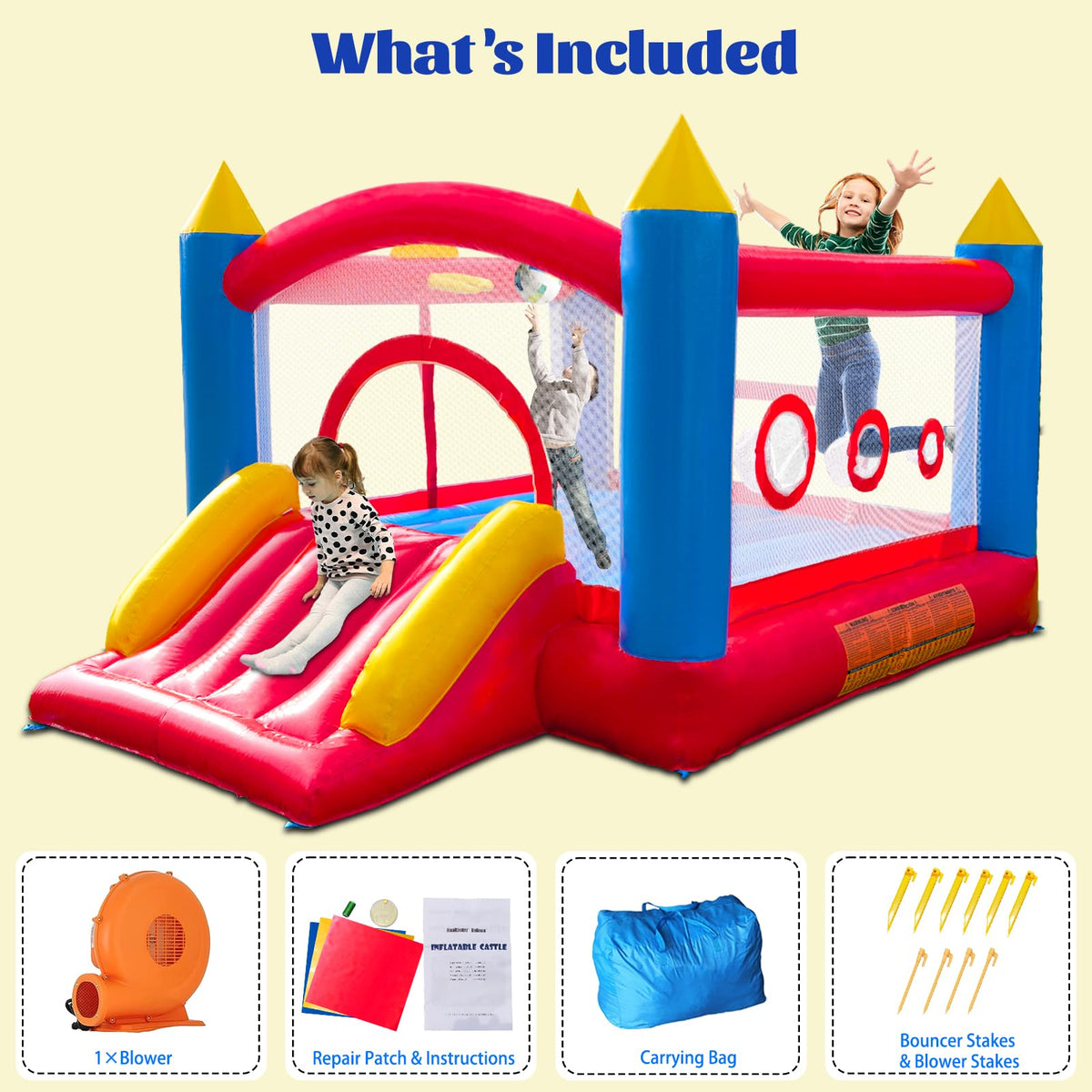 Hongcoral PVC bounce house blower for fast inflation