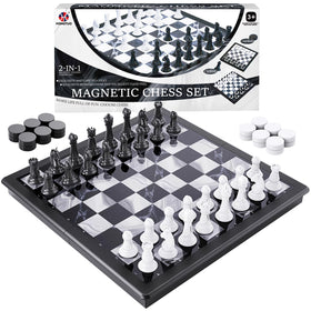 Hongtuo 2-in-1 chess and magnetic checkers board folded for travel and storage benefits