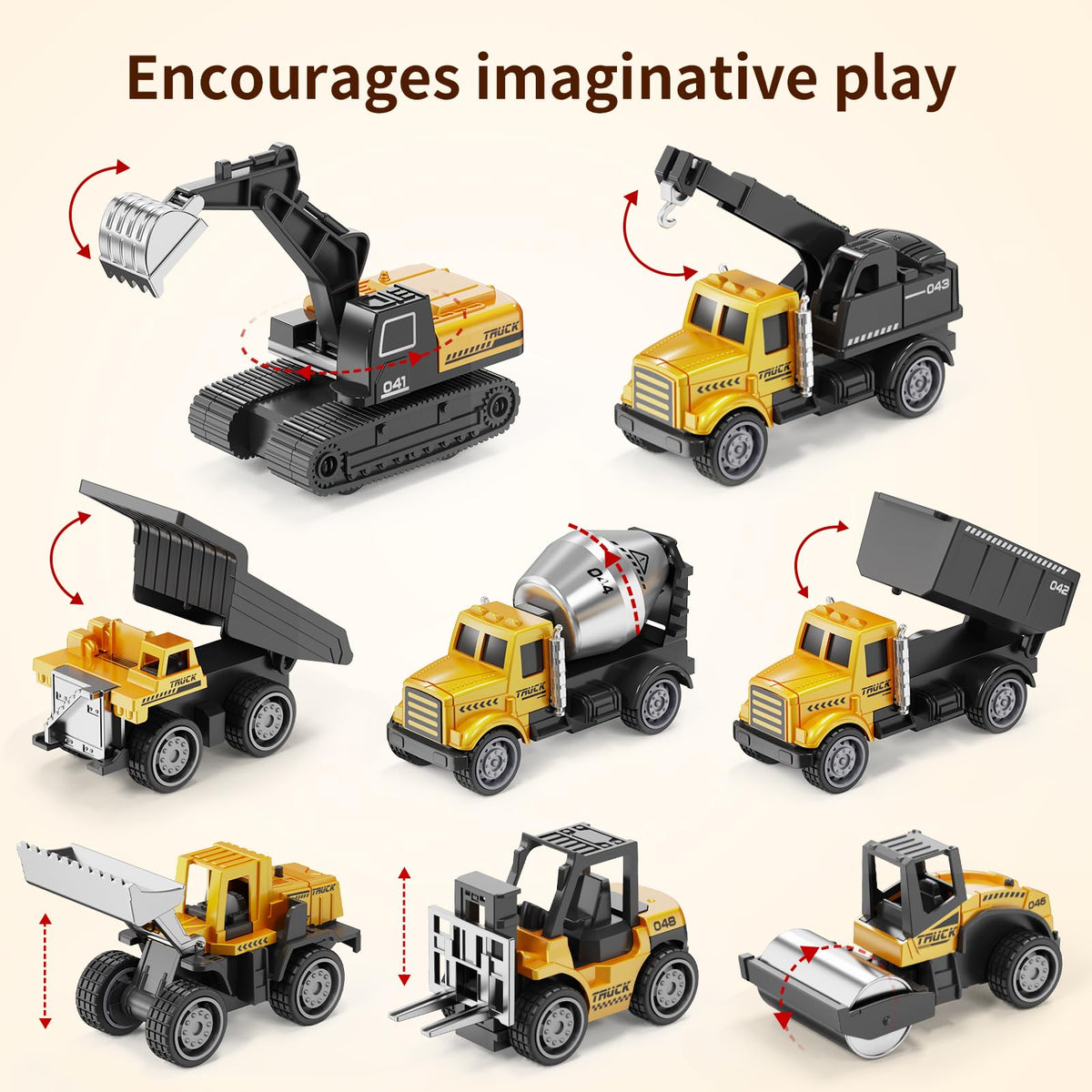 HONGTUO dump truck 2 engages kids with repeatable friction-powered action