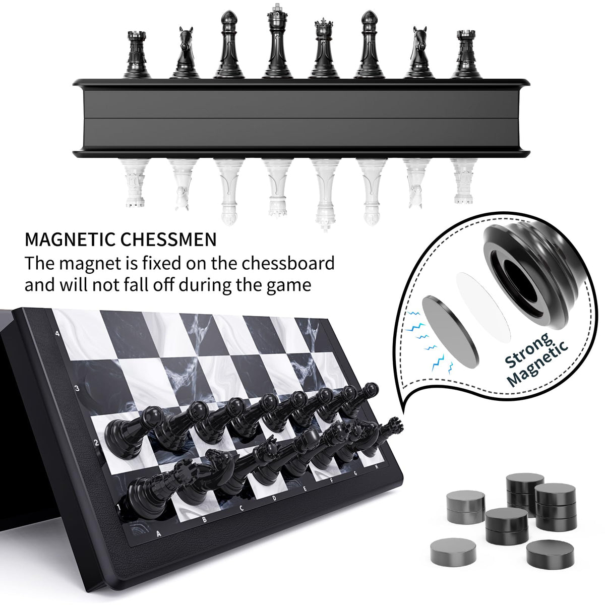Hongtuo magnetic pieces close-up showing lightweight hold and movement