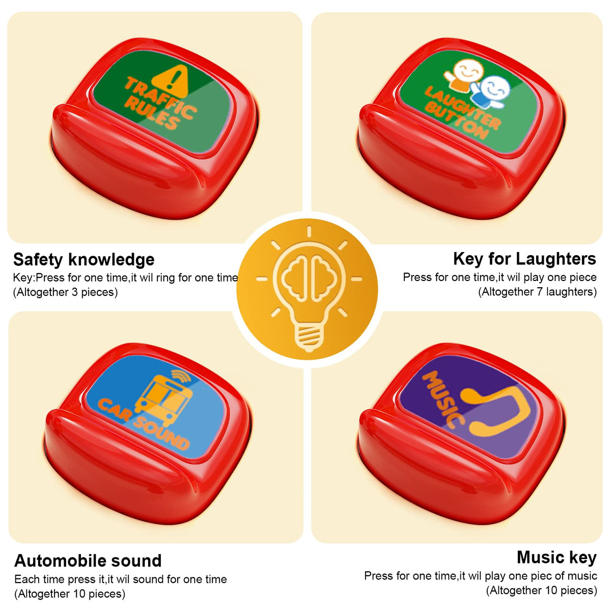 Hongtuo School Bus Toy lights and music panel for interactive play