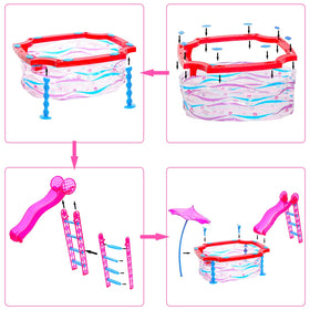 HONLAELLA Glam Pool Playset includes beach chair and towels for lifelike poolside scenes.