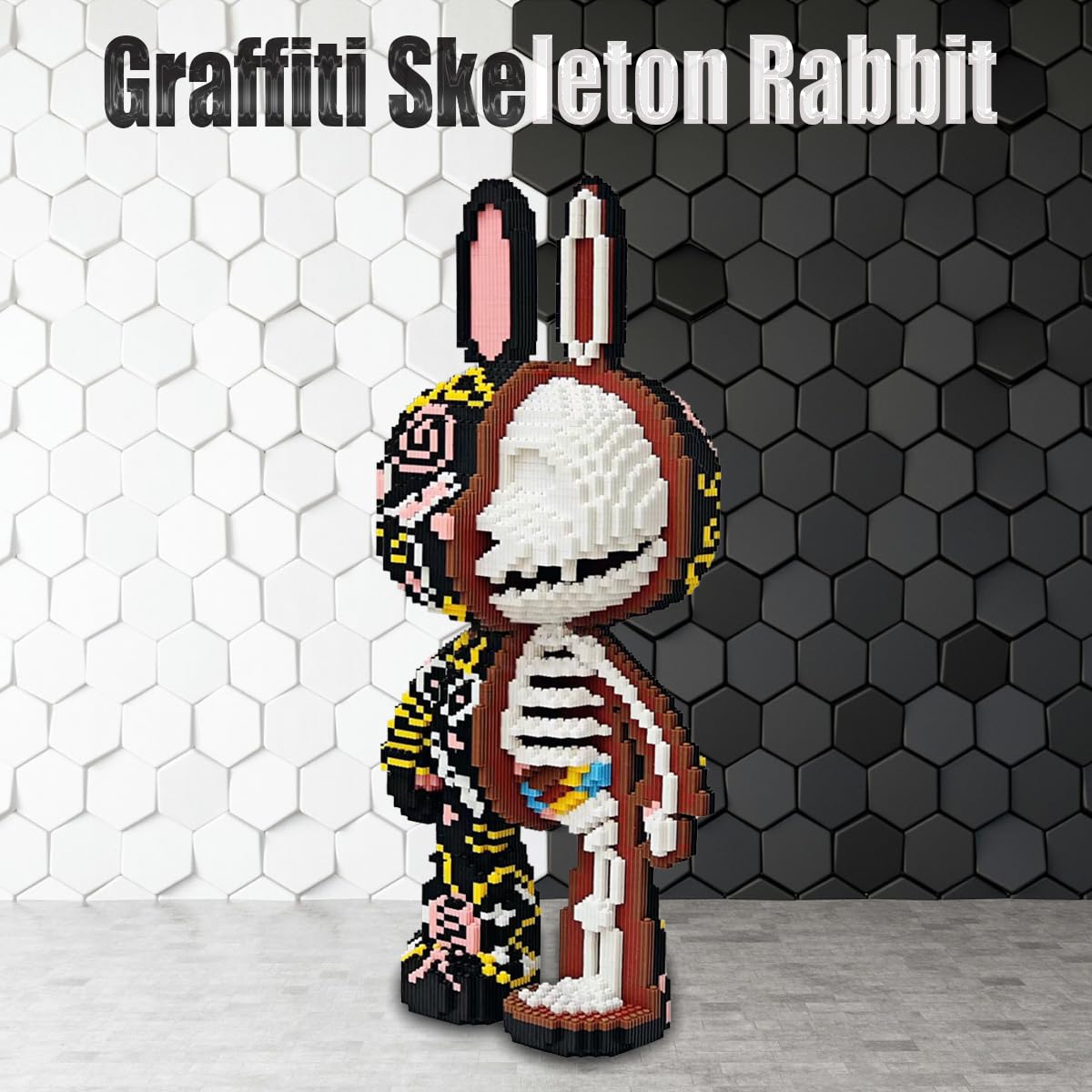 HONLANCH assembled rabbit stands 55 cm tall, a striking display piece.