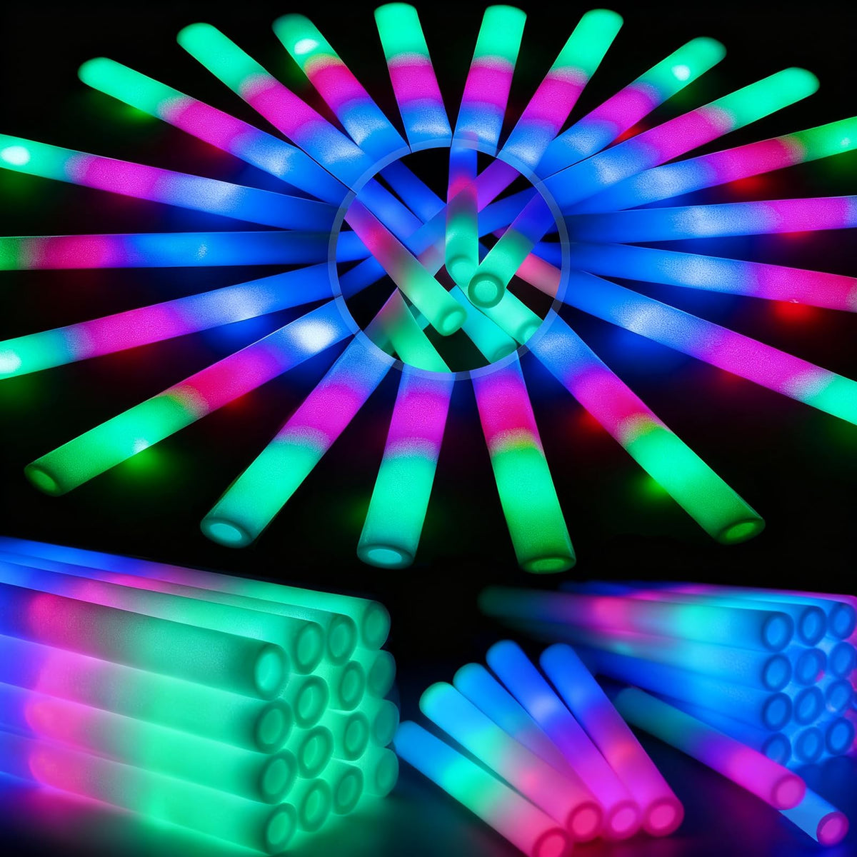 HONLYNE foam glow stick with 3 modes provides vibrant party lighting.