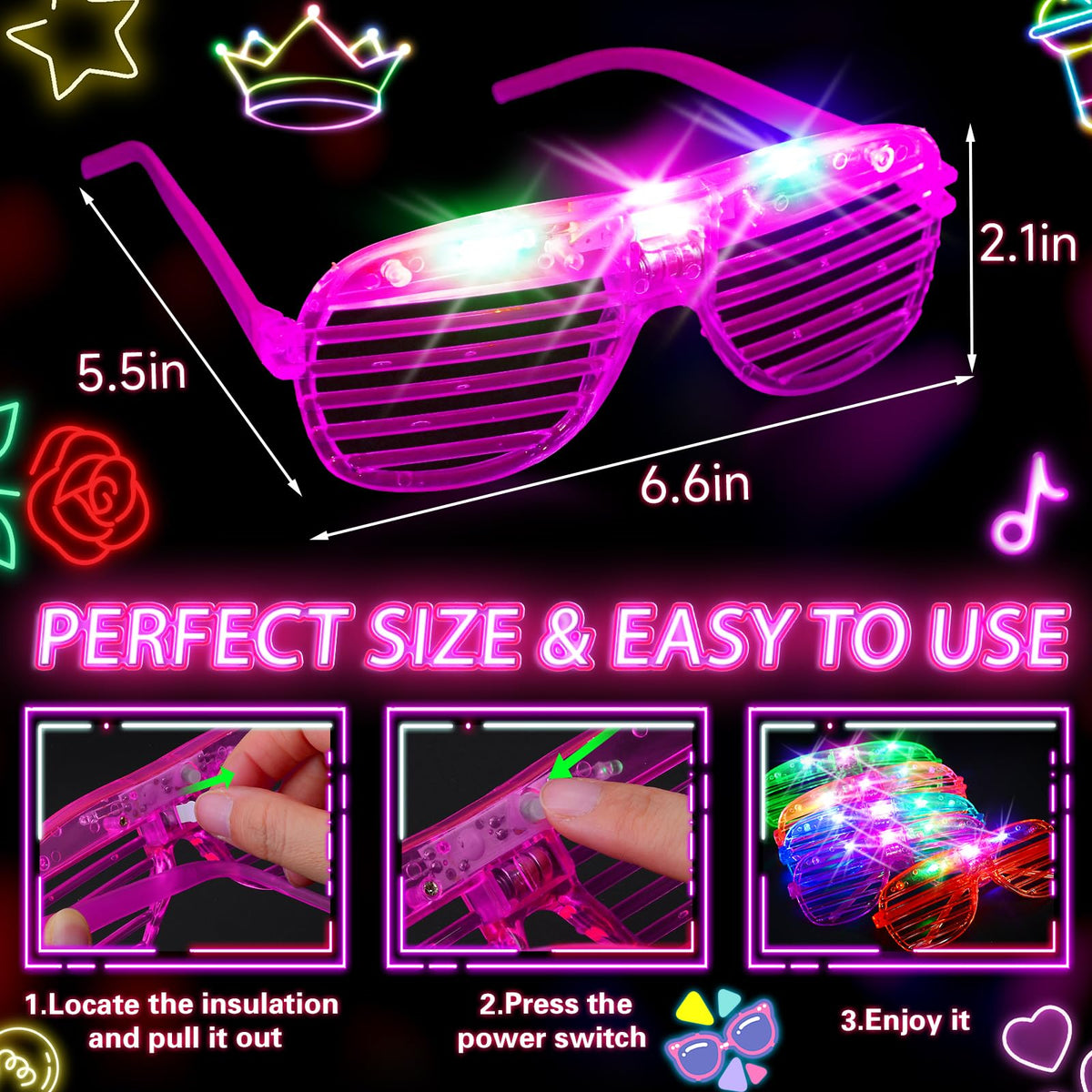 HONLYNE glow glasses fast flashing highlight moments at events.