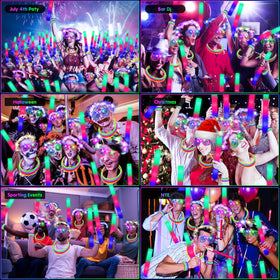 HONLYNE glow sticks bundle in vivid colors for crowds and activities