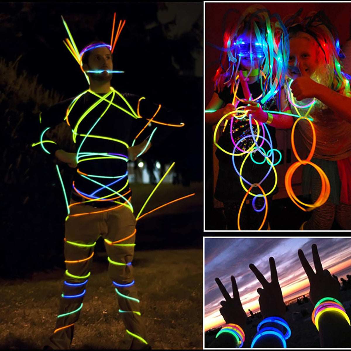 HONLYNE glow sticks for indoor and outdoor use