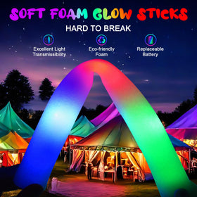 HONLYNE LED foam glow sticks are bendable and durable