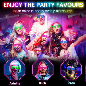 HONLYNE led glasses neon colors illuminate performances and nightlife.