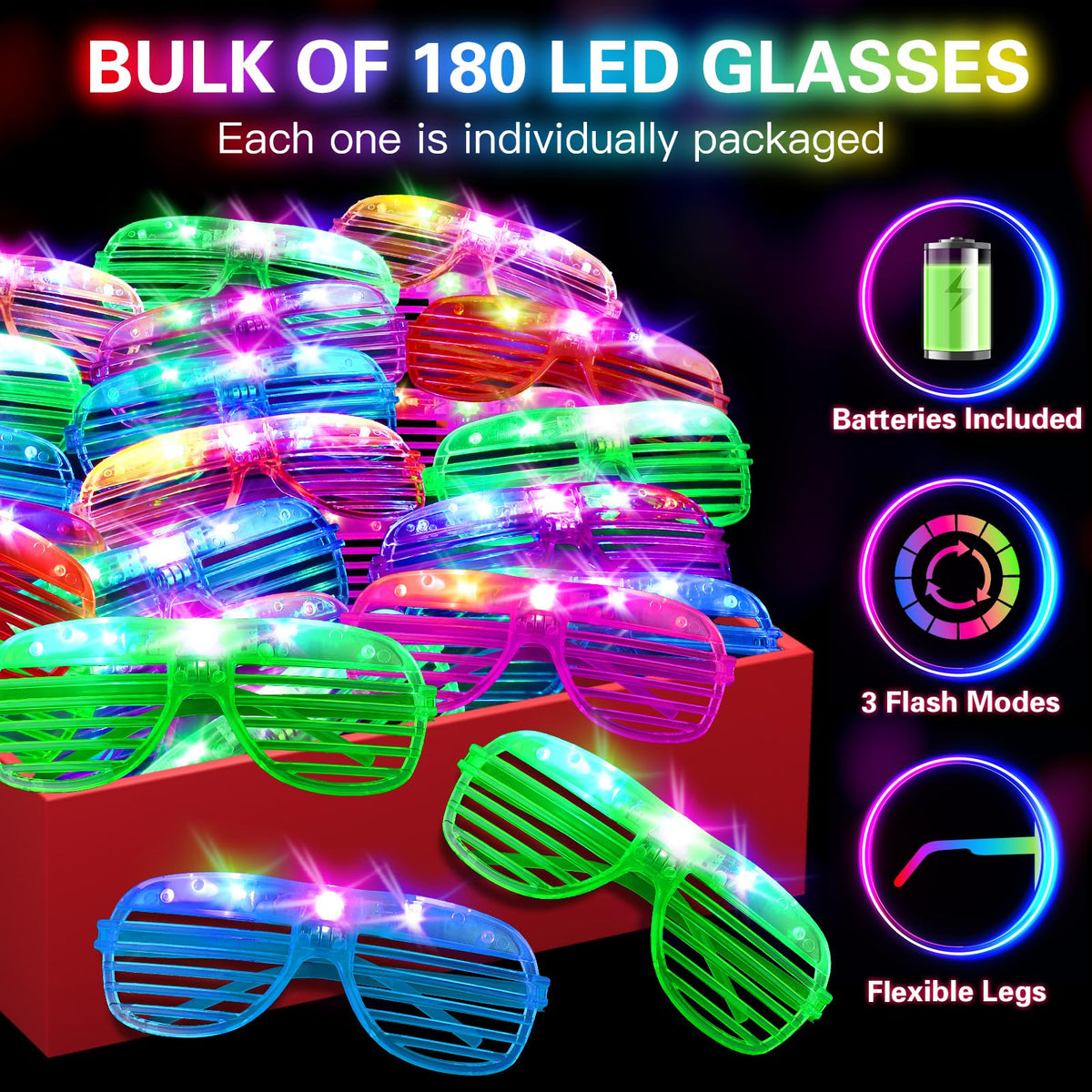 HONLYNE safe durable plastic party glasses protect eyes during celebrations.