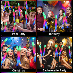 HONLYNE soft foam glow sticks are bendable and durable