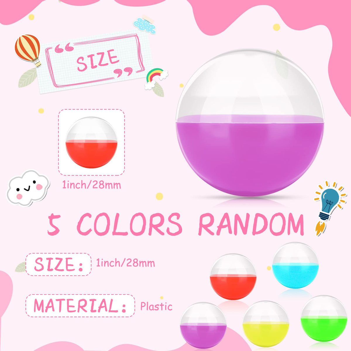 Honoson translucent color capsules add festive color to party favors.