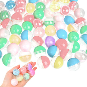 Honoson 500pcs vending capsules, clear round 1.1 inch, ideal for small treats.