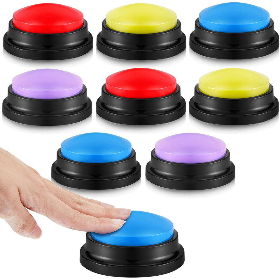 Honoson 8-piece recordable buzzers package for engaging quizzes.