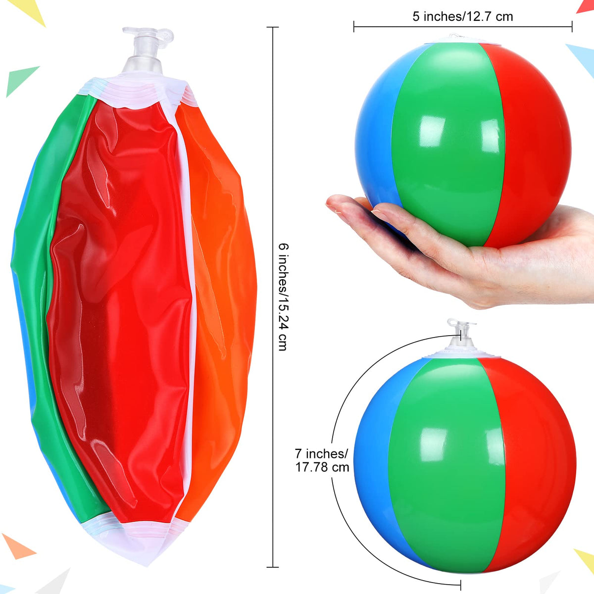 Honoson beach ball inflation valve close-up, durable PVC for lasting use.