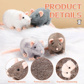 Honoson brown rat plush ideal for bedtime snuggles and adventures.