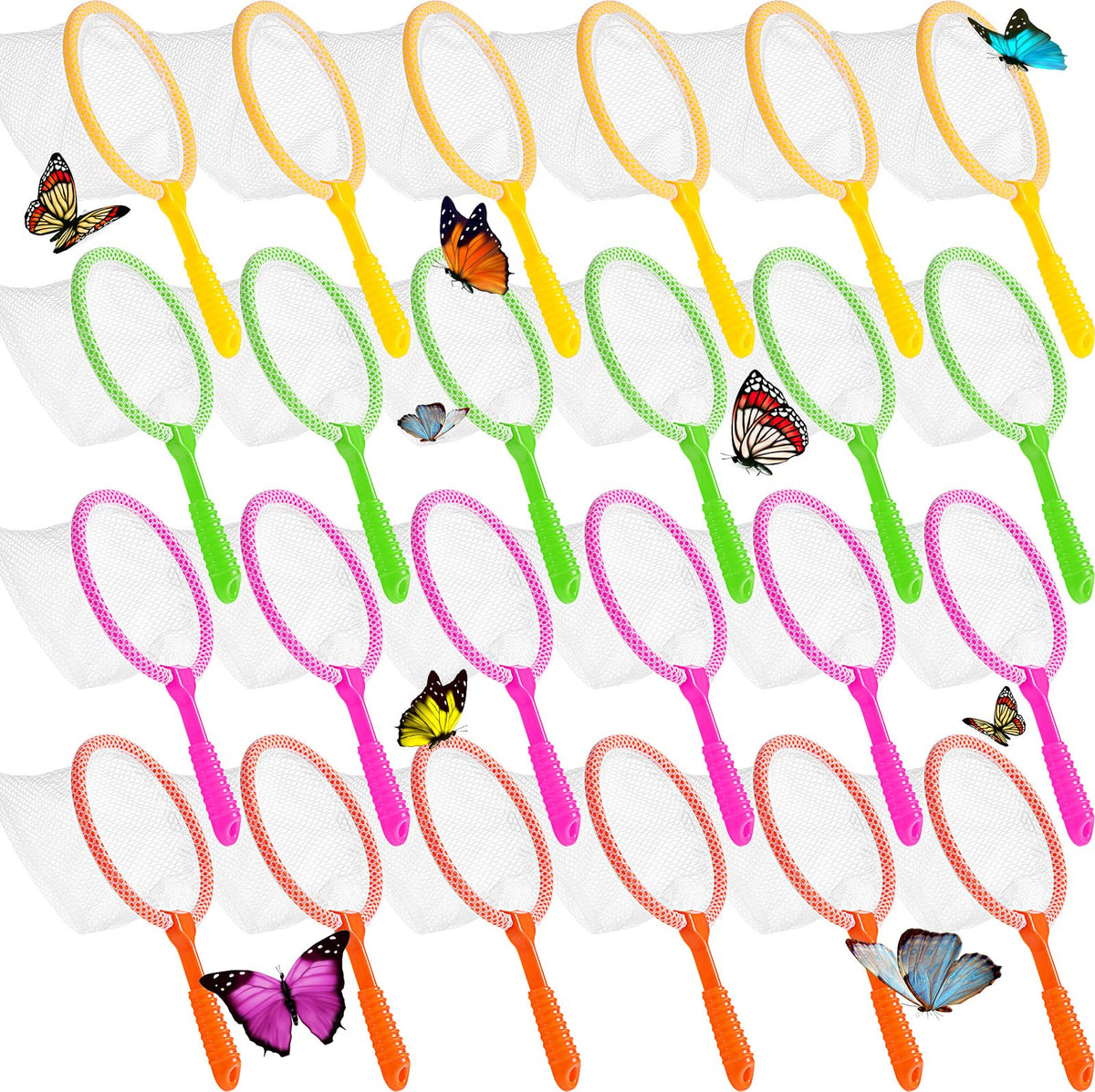 Honoson butterfly bug net yellow 6pcs for kids' bug catching