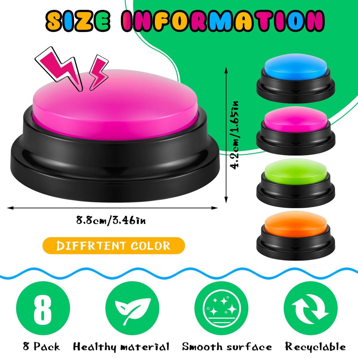 Honoson buzzers color-variant display for team differentiation