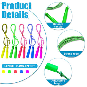 Honoson colorful nylon stripe rope with plastic handles, eye-catching for kids.