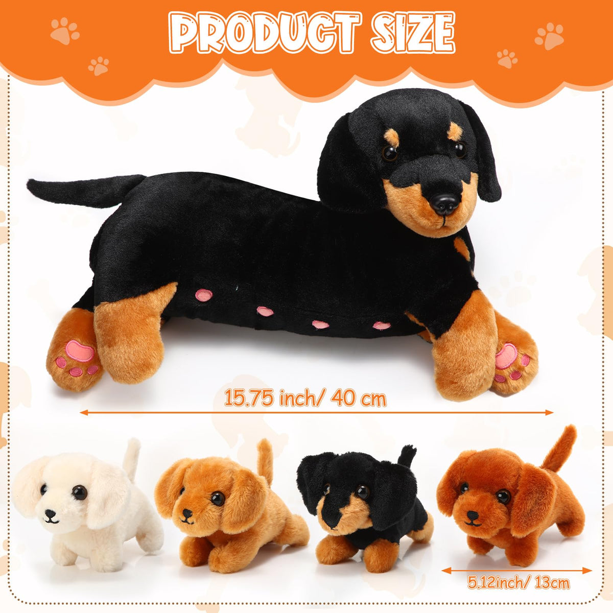 Honoson dog puppy plush blue—soft, colorful companion for storytelling and bedtime adventures.