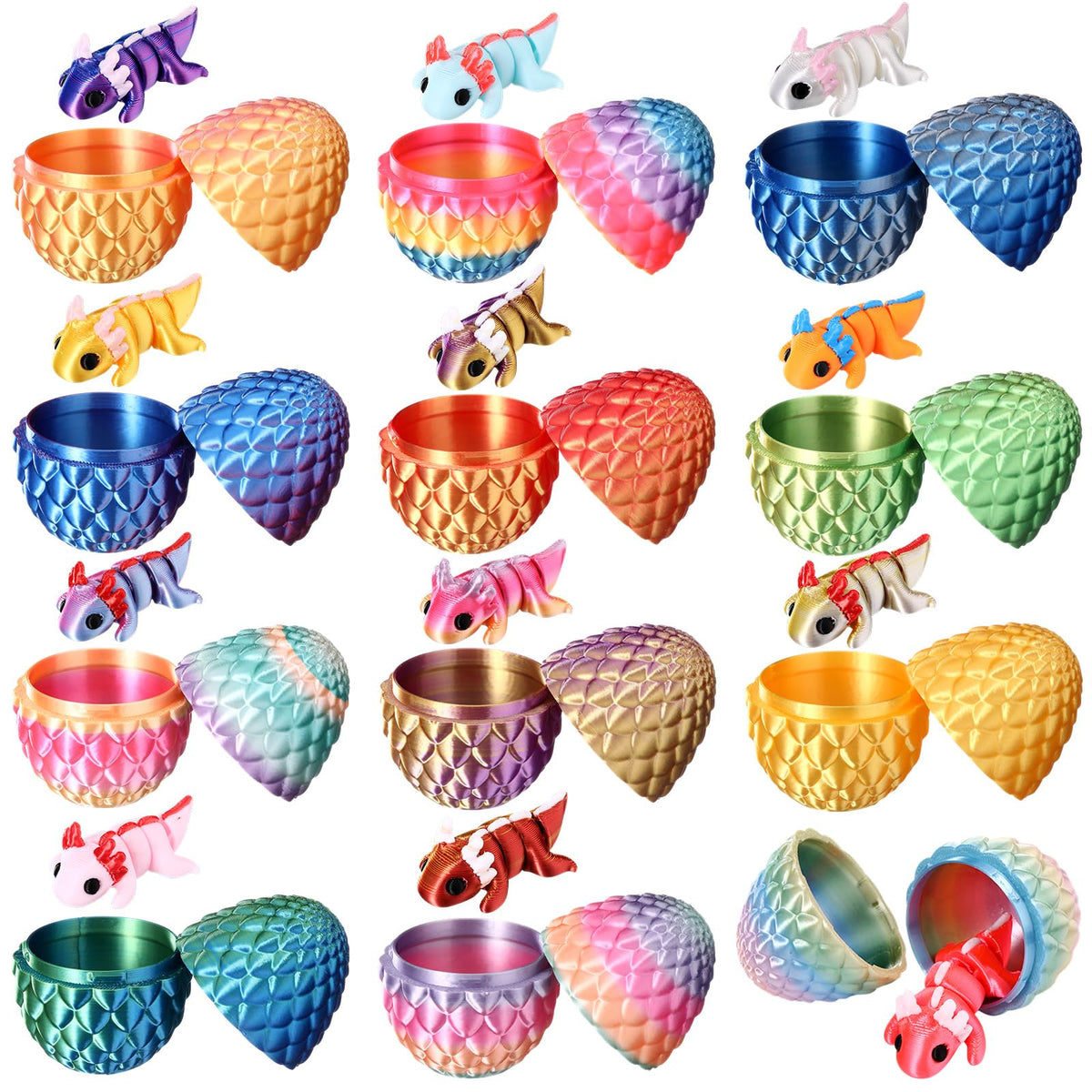 Honoson dragon egg with axolotl inside for Easter delight