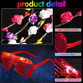 Honoson flower headband measuring 7.1 inches for balanced glow