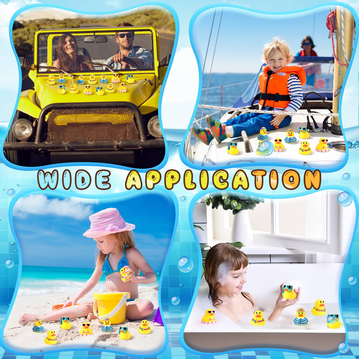 Honoson glasses duck with swimsuit enhances decorative displays and bath time fun.
