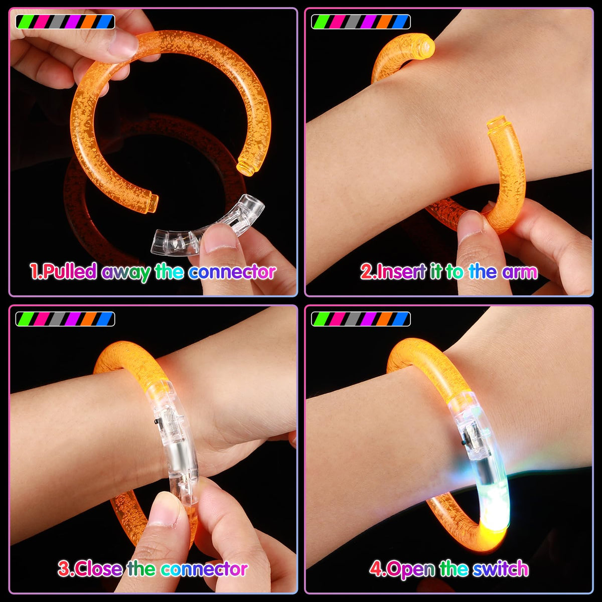 Honoson glow glasses material PC plastic emphasizes safety and durability