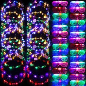 Honoson glow glasses multicolor pack lighting up a festive party scene