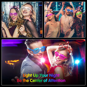 Honoson glow sunglasses green glow for eye-catching outdoor events.
