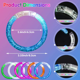 Honoson LED bracelets neon flashing close-up shows wearable glow for events