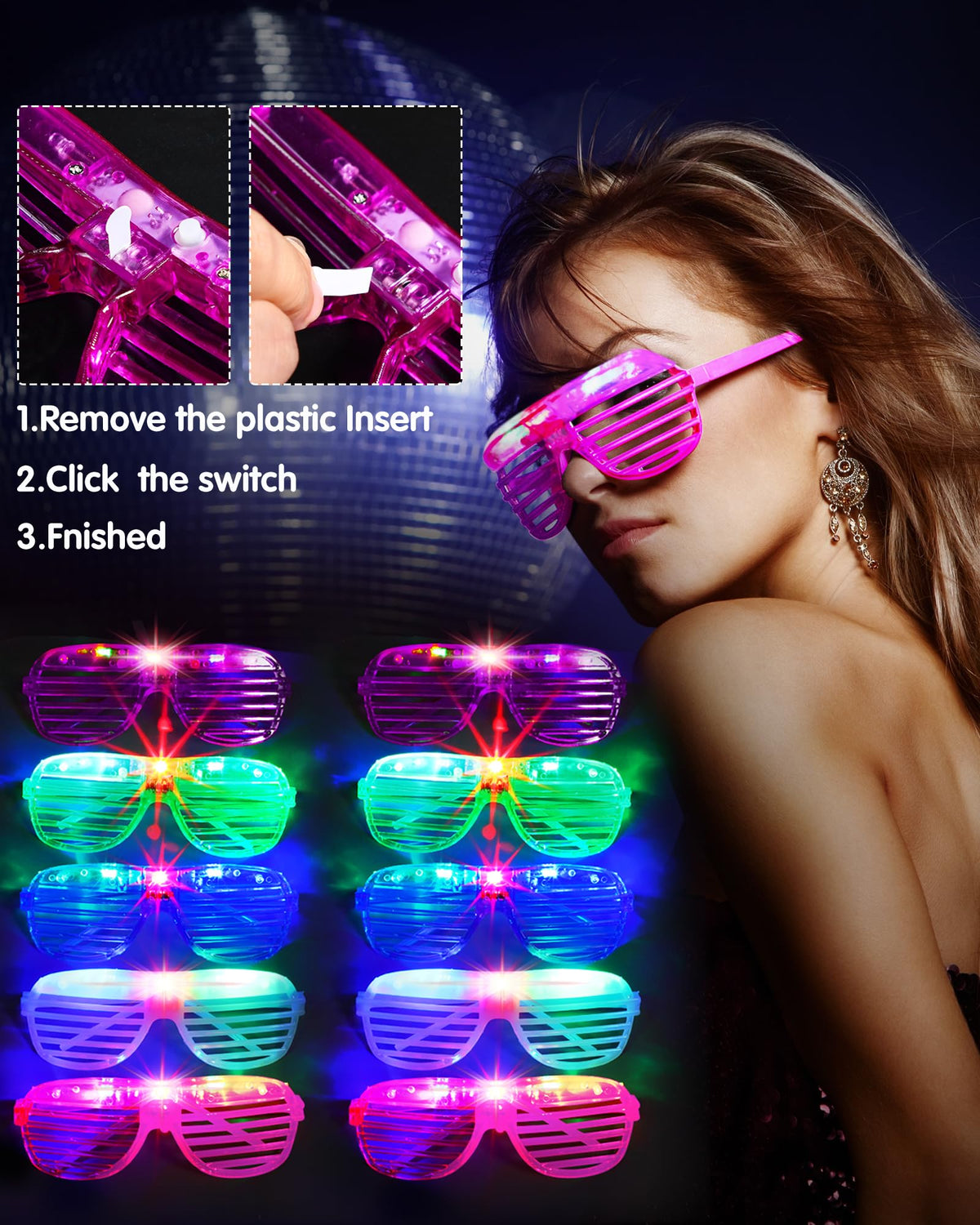 Honoson LED cat ear headband red for bold evenings.