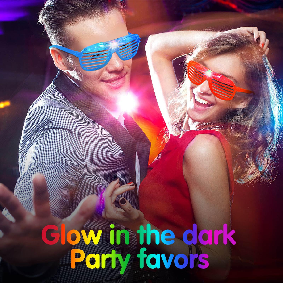 Honoson glasses include batteries; quick switch on for instant bright lights.