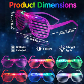 Honoson glow shutter shades showcase vibrant red and blue hues for night events.