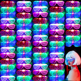 Honoson LED glasses pack in six colors, perfect for glow parties and weddings.