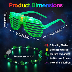 Honoson LED glasses with three bright LEDs for night events