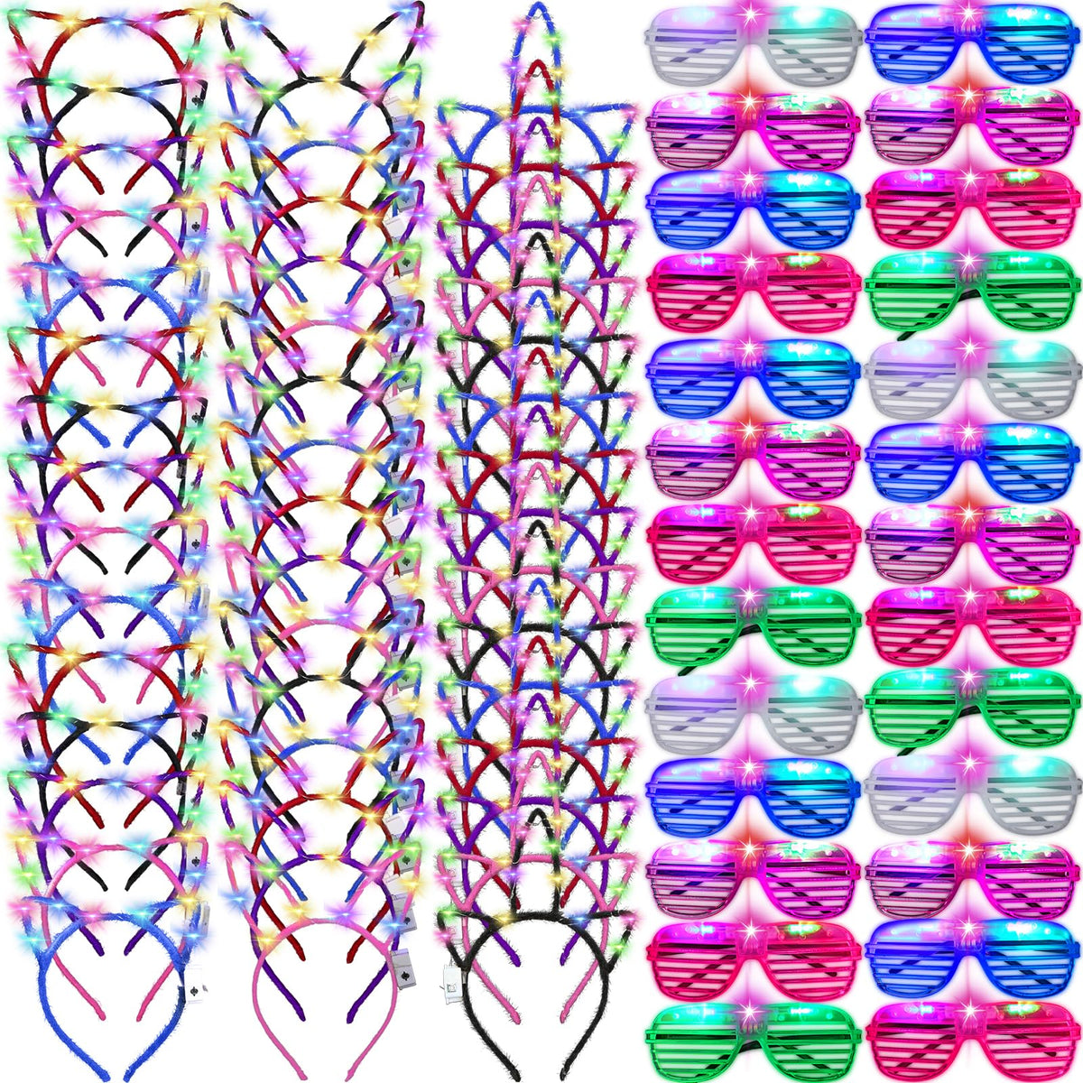 Honoson LED glasses white frame glow for festive party moments.