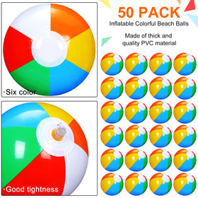 Honoson mini beach ball 50-pack six-color display, vibrant outdoor playtime.