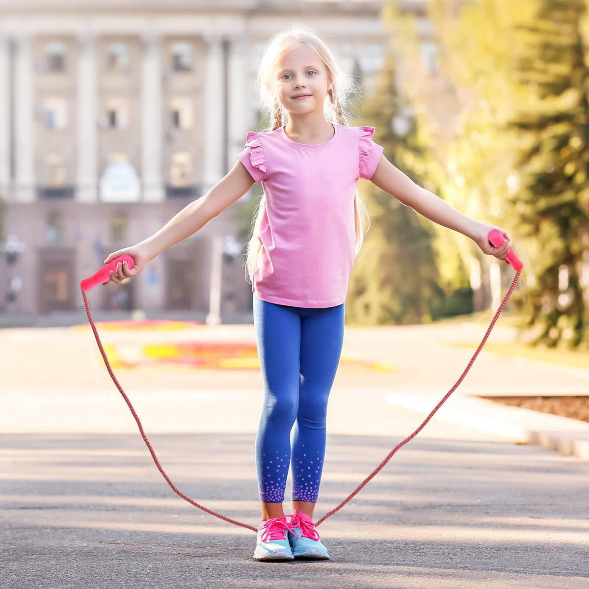 Honoson rainbow jump rope bulk pack, ideal as party favors and classroom gifts.