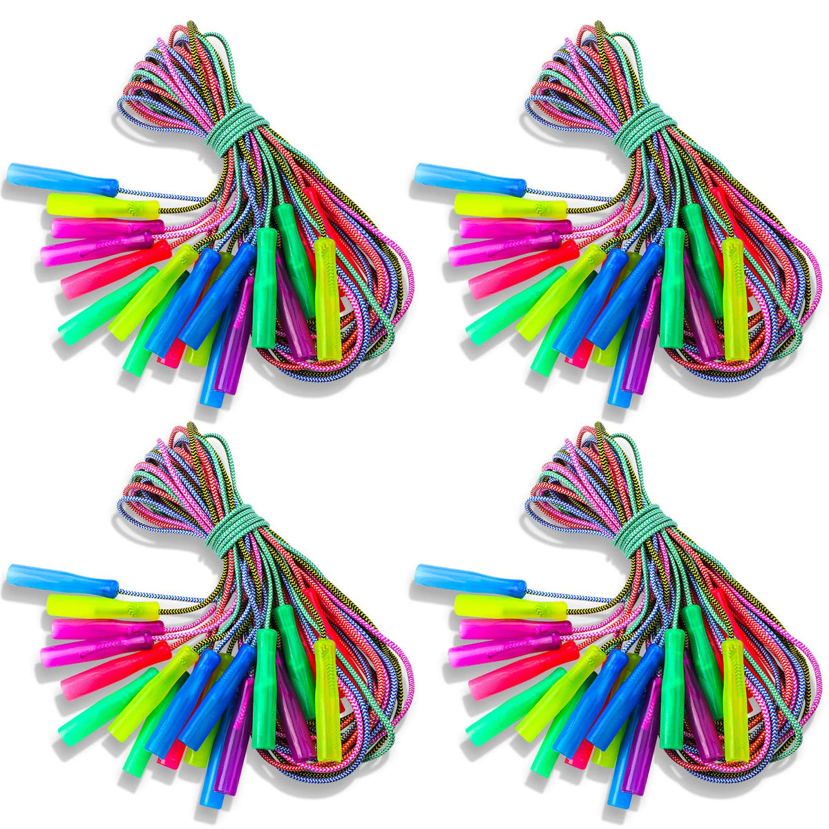 Honoson rainbow jump rope set, 2.4 m length, ideal for group play and outdoors.